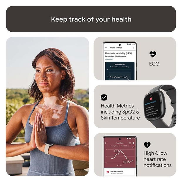 Electronics - Fitbit - Fitbit Sense 2 Smartwatch - Shadow Grey & Graphite
