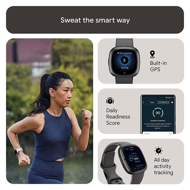 Electronics - Fitbit - Fitbit Sense 2 Smartwatch - Shadow Grey & Graphite