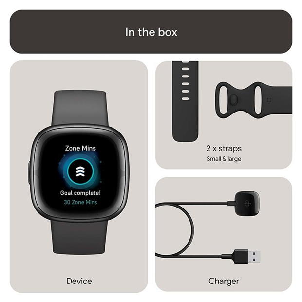 Electronics - Fitbit - Fitbit Sense 2 Smartwatch - Shadow Grey & Graphite