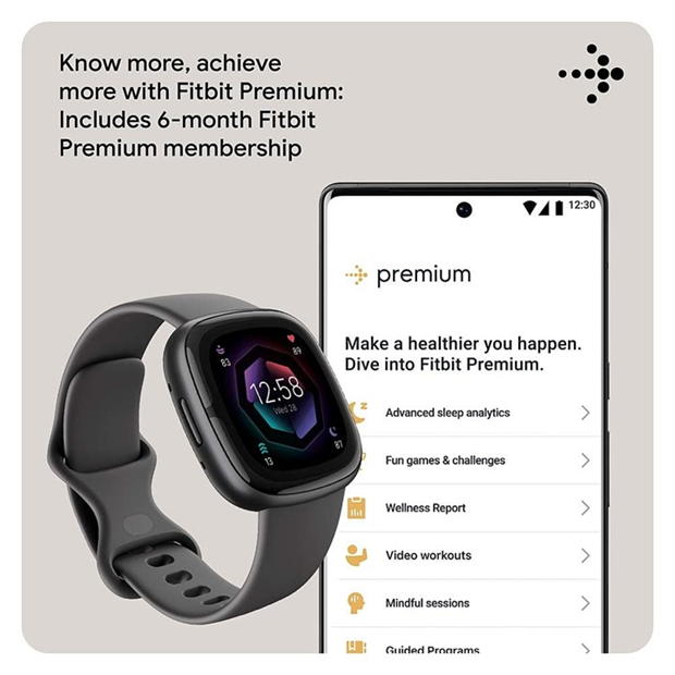 Electronics - Fitbit - Fitbit Sense 2 Smartwatch - Shadow Grey & Graphite