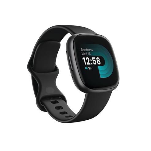 Fitbit - Fitbit Versa 4 Smartwatch - Black & Graphite