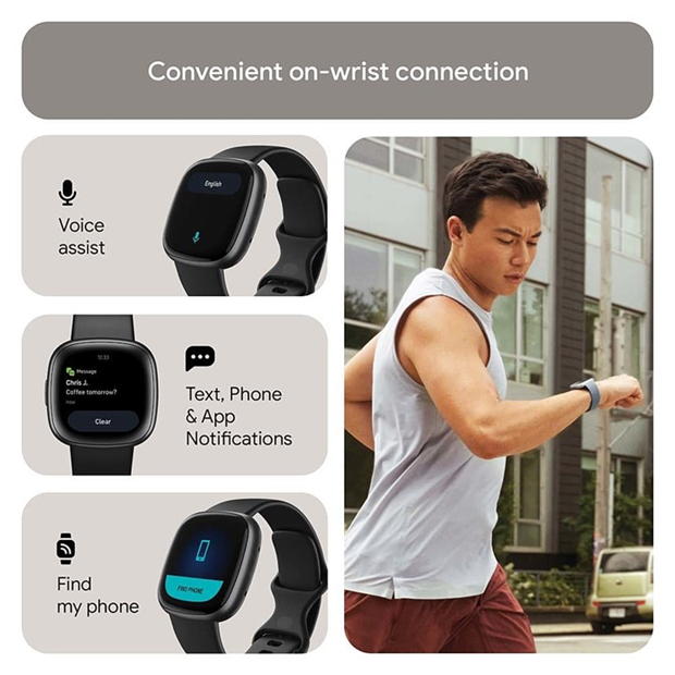 Electronics - Fitbit - Fitbit Versa 4 Smartwatch - Black & Graphite