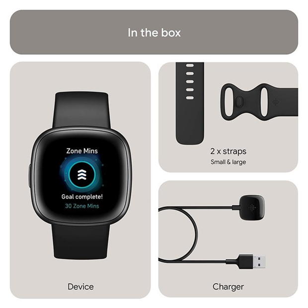 Electronics - Fitbit - Fitbit Versa 4 Smartwatch - Black & Graphite