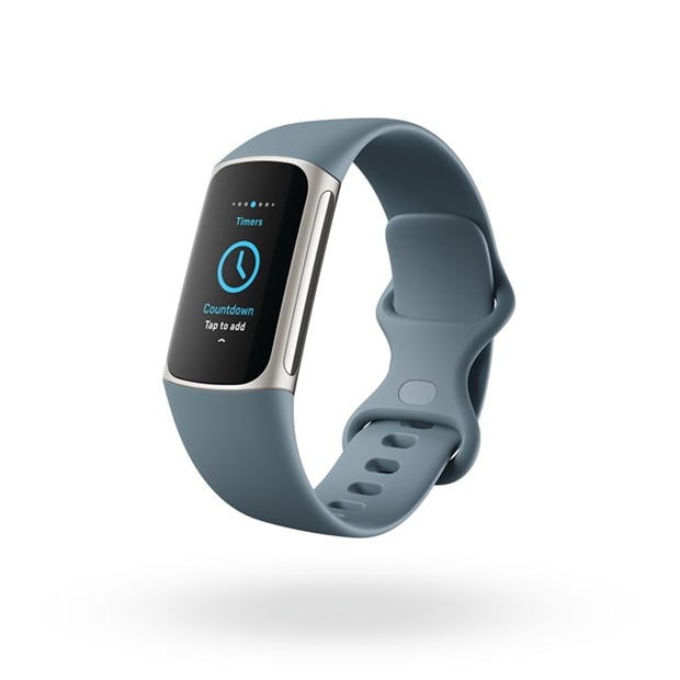 Electronics - Fitbit - FitBit Charge 5,Platinum/Mineral Blue
