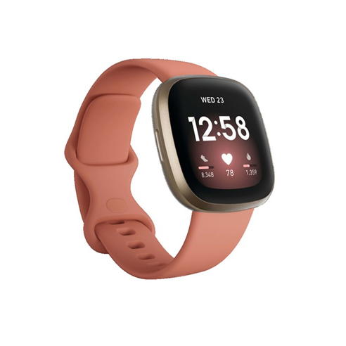 Fitbit - FitBit Versa 3 Pink Clay/Soft Gold