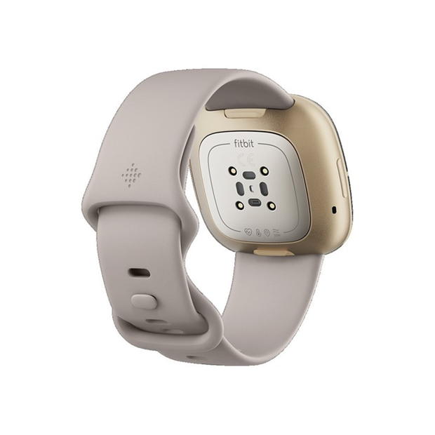 Electronics - Fitbit - FitBit Sense Lunar White/Soft Gold