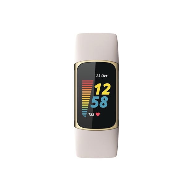 Electronics - Fitbit - FitBit Charge 5,Soft Gold/Lunar White