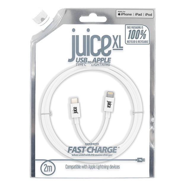Electronics - JUICE - Juice USB C Lightning Charge&Sync Cable 2M White