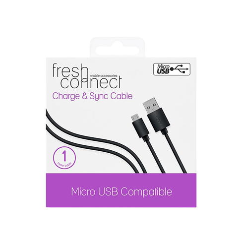 Fresh Connect - Fresh Connect Lightning Cable 1M - Black