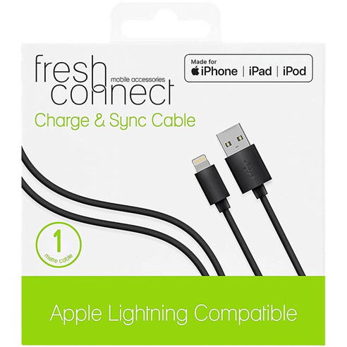 Fresh Connect - Fresh Connect Lightning Cable 1M - Black