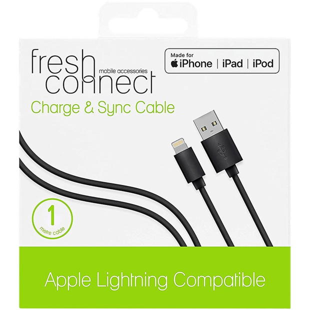 Fresh Connect Lightning Cable 1M - Black