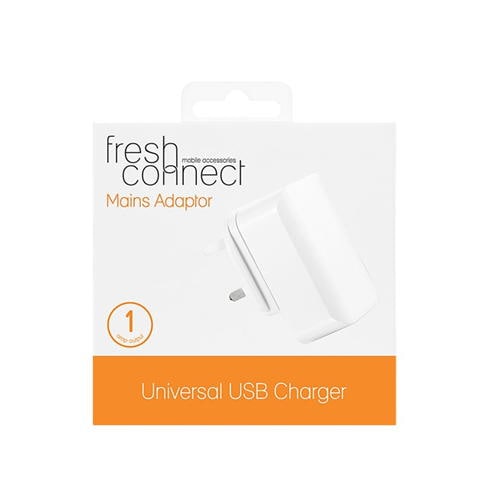 Fresh Connect - Fresh Connect Universal Plug 1 Amp - White