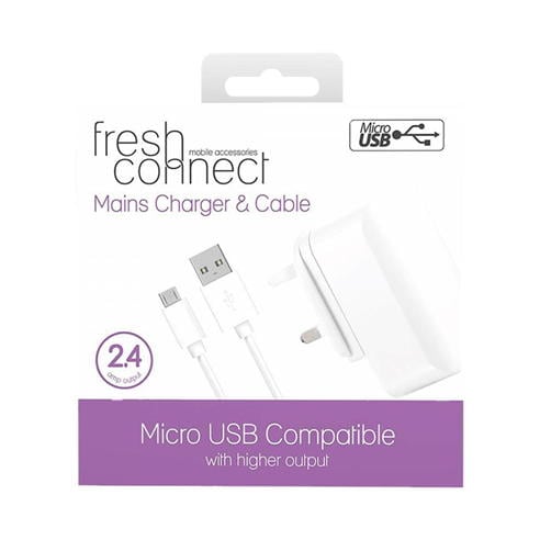 Fresh Connect - Fresh Connect Micro Mains 2.4 Amp - White