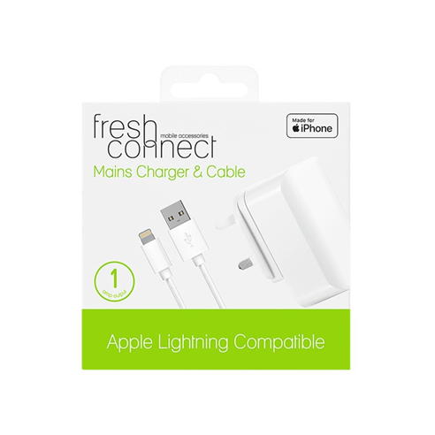 Fresh Connect - Fresh Connect Lightning Mains 1 Amp - White