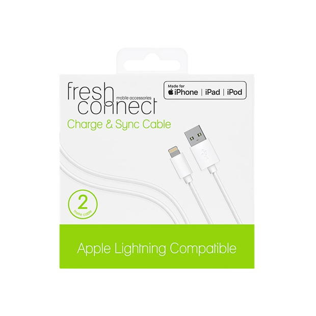 Fresh Connect Lightning Cable 2M - White