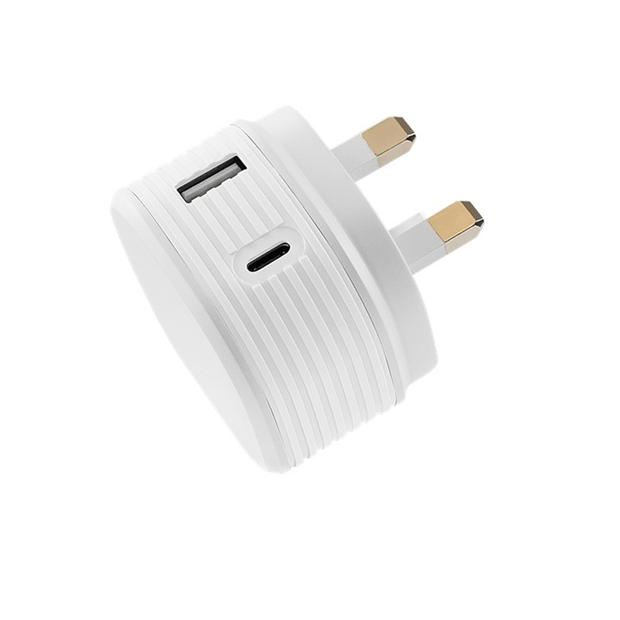 Juice 20W Dual Port USB A & C Mains - White