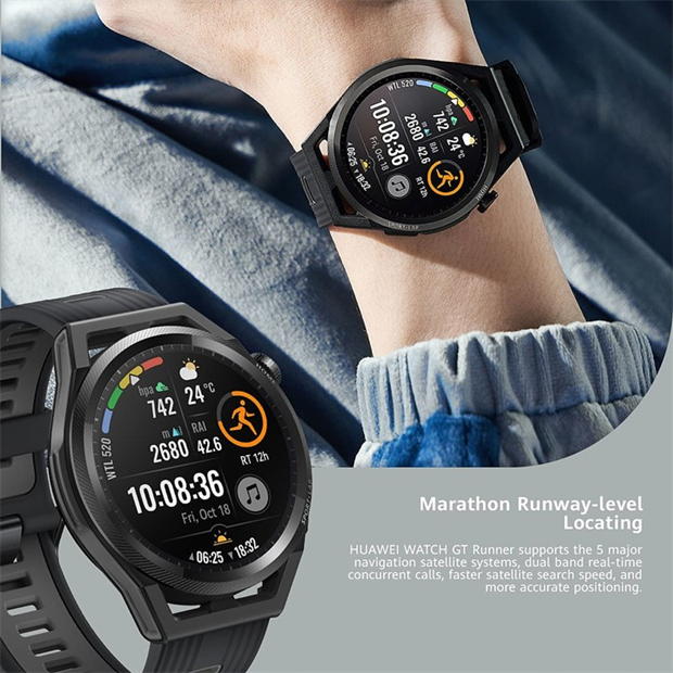 Electronics - Huawei - Huawei Watch GT Runner Grey Silicone Strap Grey
