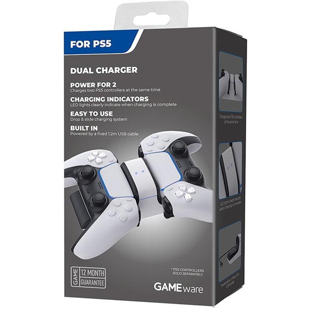 PS5 - GAMEware - GAMEware PS5 White Dual Charger