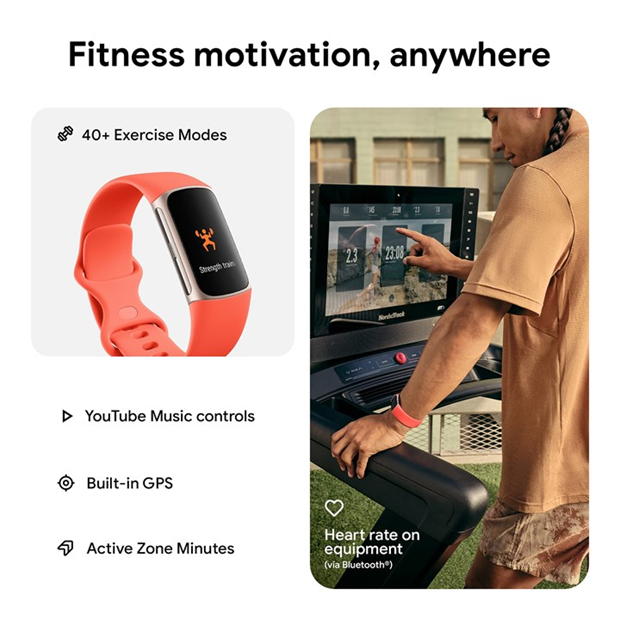 Merchandise - Fitbit - WRB CHRGE 6 CORAL CHAMPAGNE