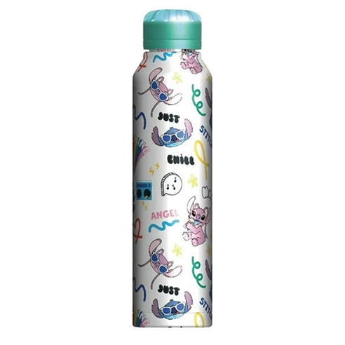 Disney - Stitch and Angel Slim Metal Drinks Bottle