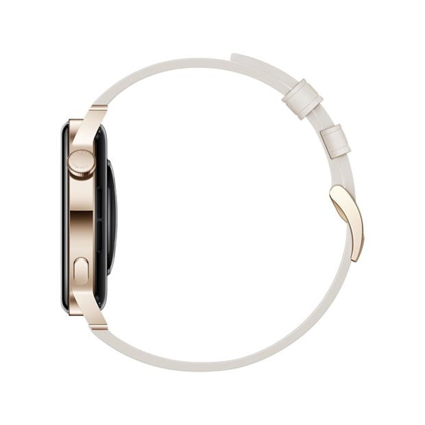 None - Huawei - Huawei Watch GT 3 42mm Gold - White Leather Strap