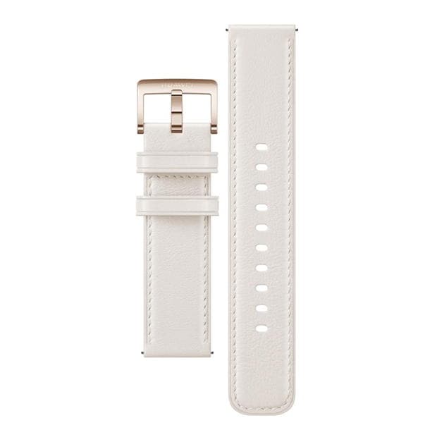 None - Huawei - Huawei Watch GT 3 42mm Gold - White Leather Strap