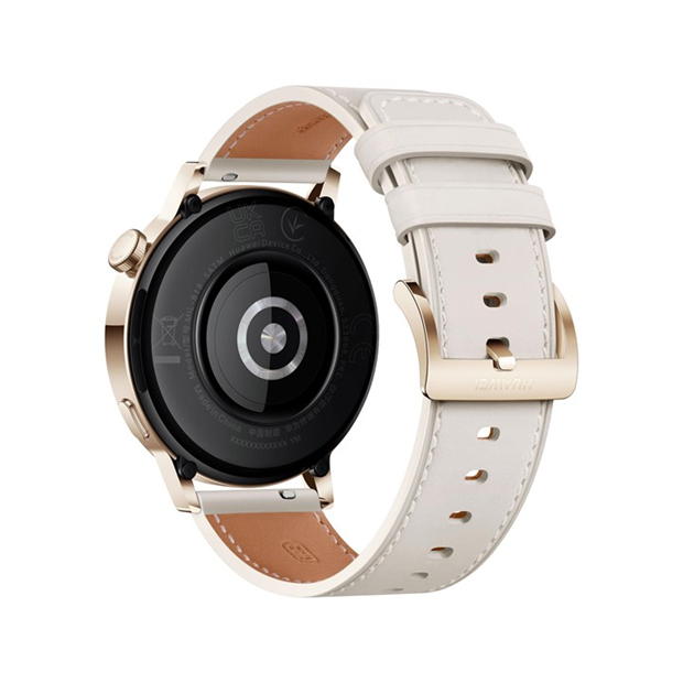 None - Huawei - Huawei Watch GT 3 42mm Gold - White Leather Strap
