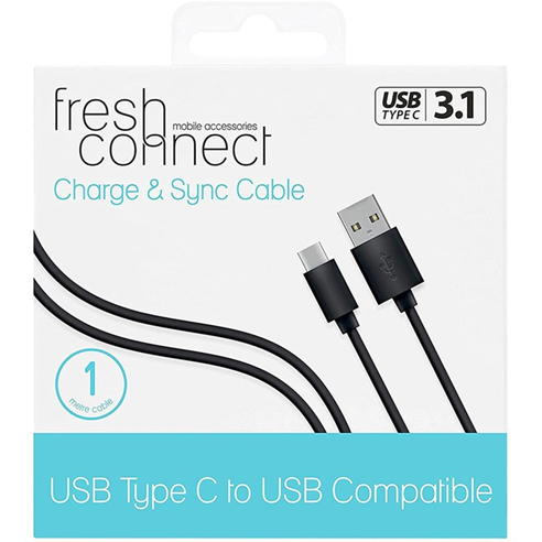 Fresh Connect - Fresh Connect Type C Cable 1M - Black