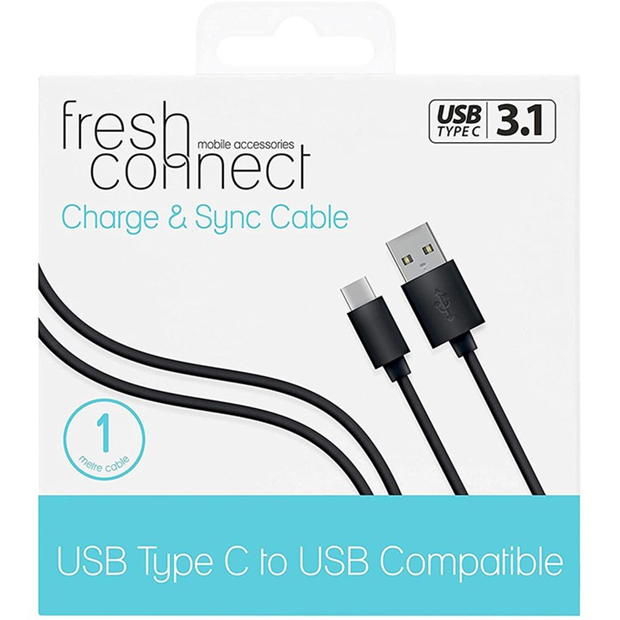 None - Fresh Connect - Fresh Connect Type C Cable 1M - Black